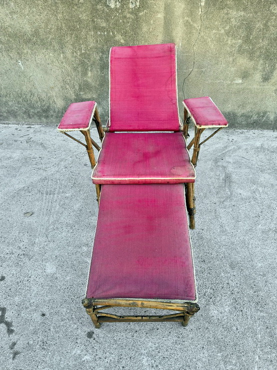 tumbona bambu loneta 102x81x172-76 1u